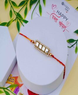 Handmade Alluring Kundan Rakhi 