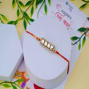 Handmade Alluring Kundan Rakhi
